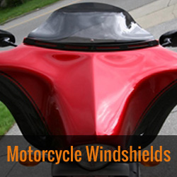 Get a custom formed windshield for your motorcycle fairing from Wide Open Custom